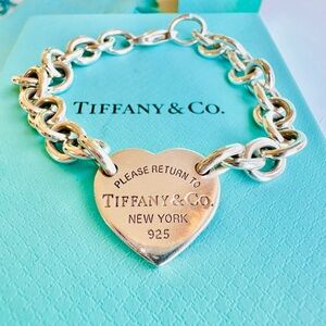 Return to Tiffany Heart Tag Bracelet 7.4” full set sterling silver